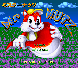 Mr Nutz (Japan) Title Screen